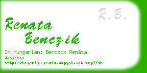 renata benczik business card