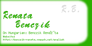 renata benczik business card